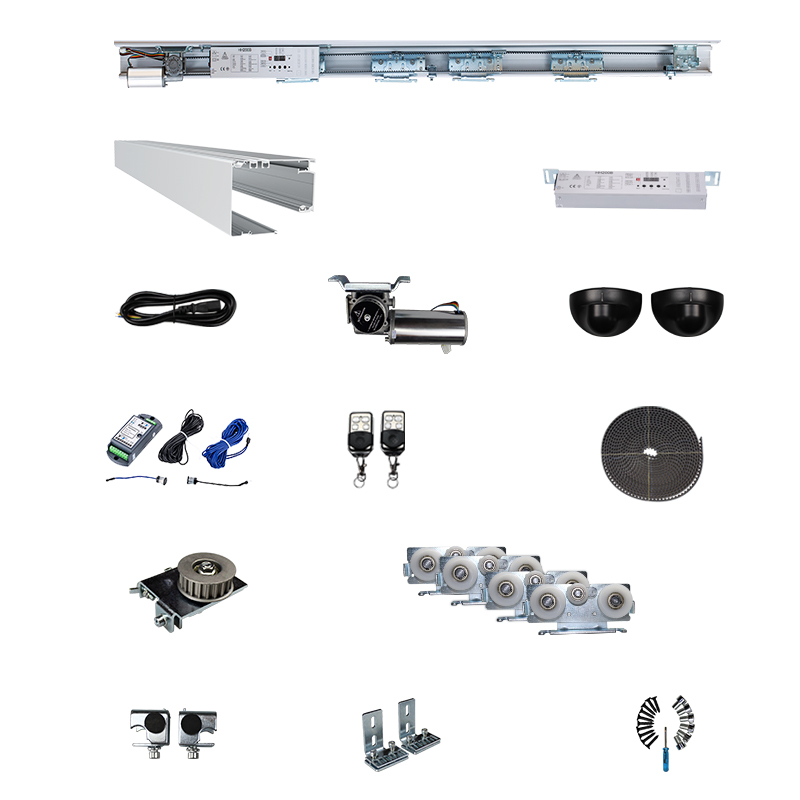 Operador de porta deslizante de vidro automática resistente para uso comercial com motor de 100 w resistente HH200A 