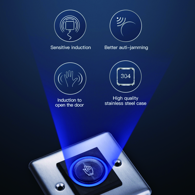 Interruptor de luz com sensor de movimento sem toque 12V para abertura de porta automática